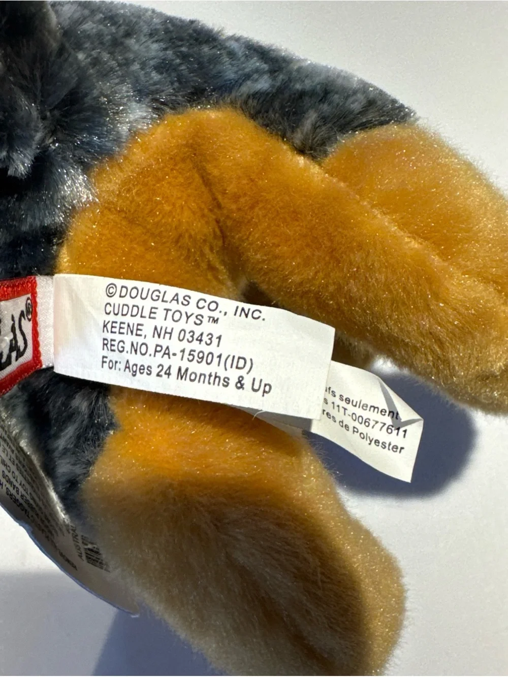 Douglas Clanger Australian Cattle Dog Plush 11x4x8 made 6/2018 NWT